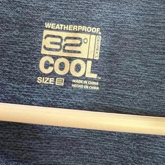 32 Degrees Cool Mens Ultra Lux Polo Deep Pacific Blue, Size XXL - Picture 3 of 8